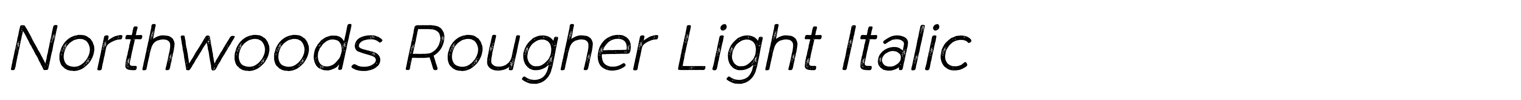 Northwoods Rougher Light Italic